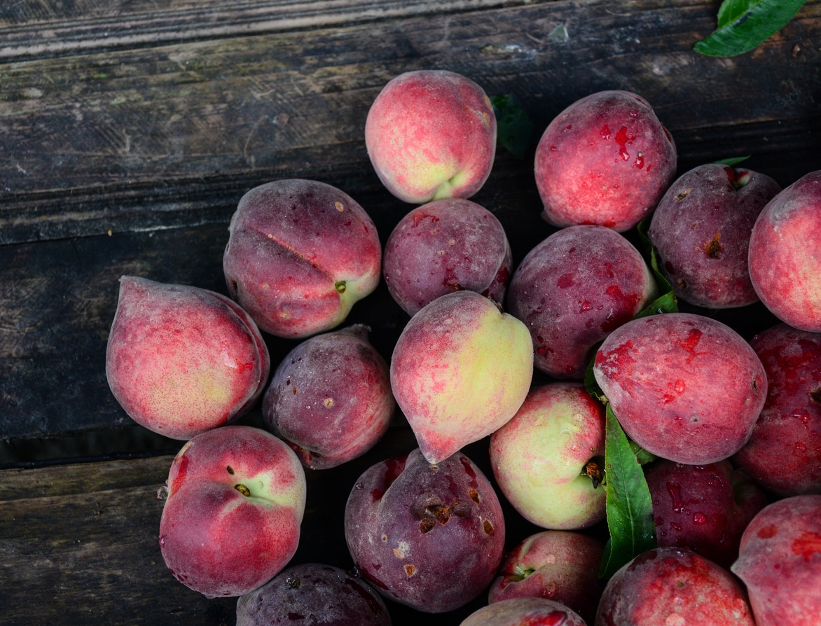 Close-up of peach fruits