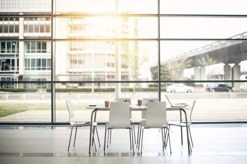 Office table and chairs