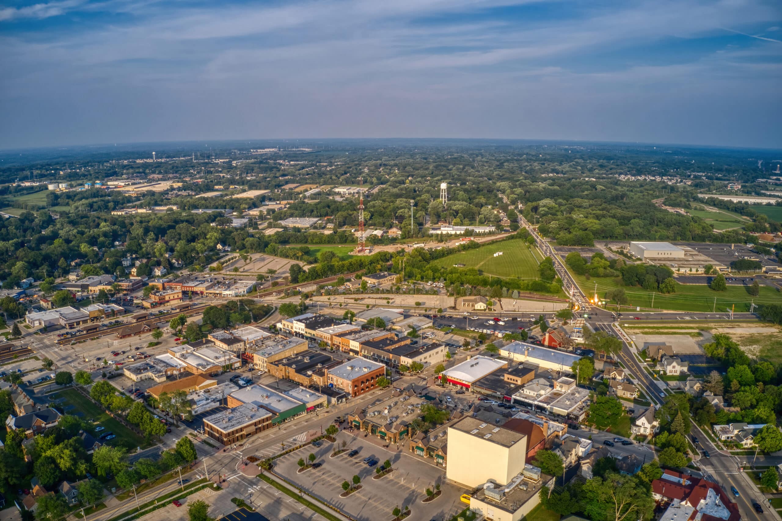 Ariel view of Crystal Lake, IL